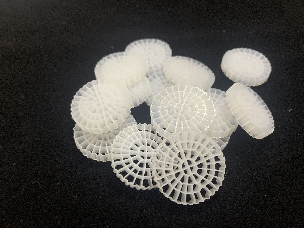 Y3 ISO9001 25X10mm White Color MBBR Bio Media 900m2/M3